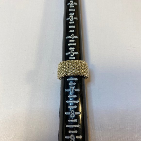 TIFFANY Silver Somerset Mesh Wide Band 6 - Picture 4 of 8